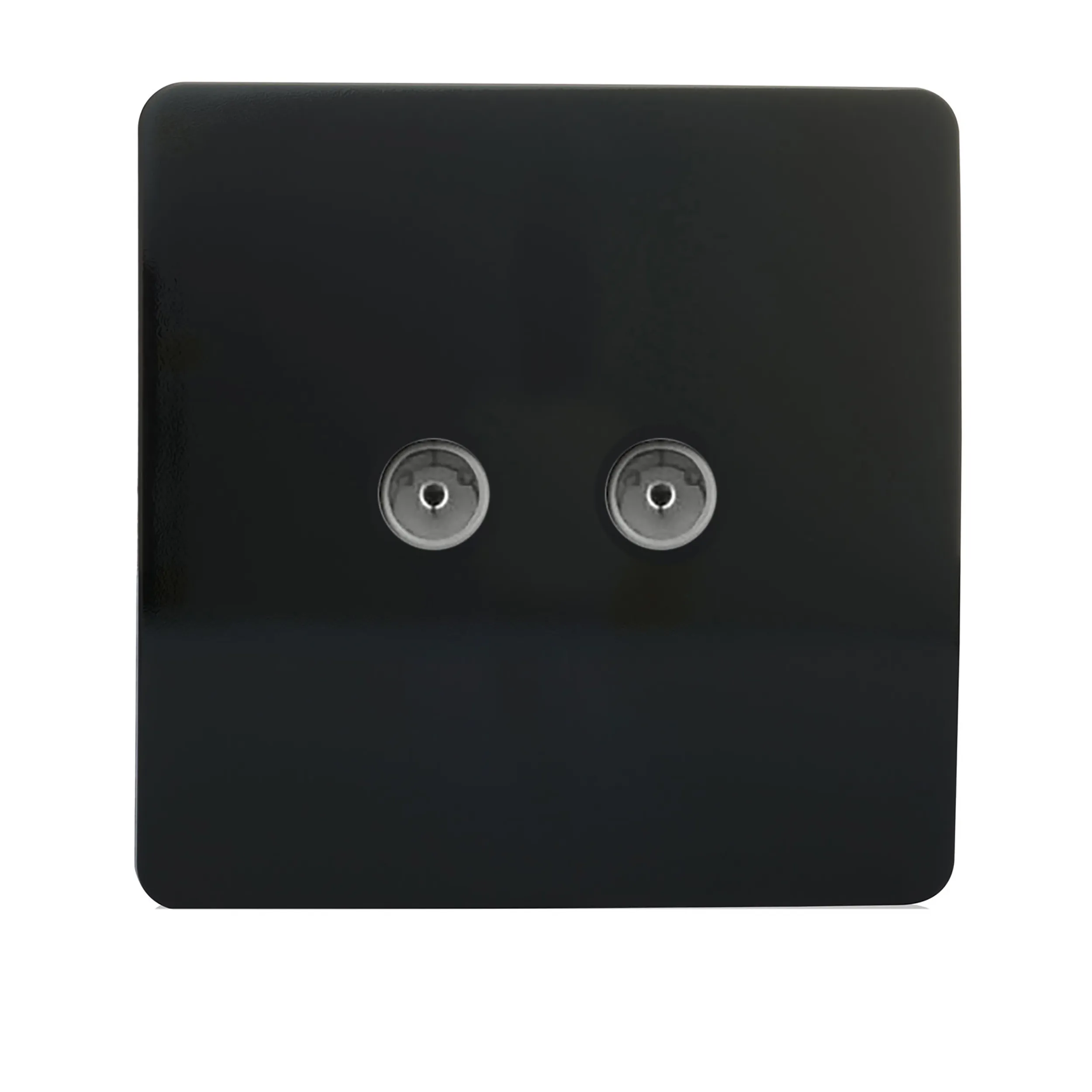 ART-2TVSBK  Twin TV Co-Axial Outlet Gloss Black